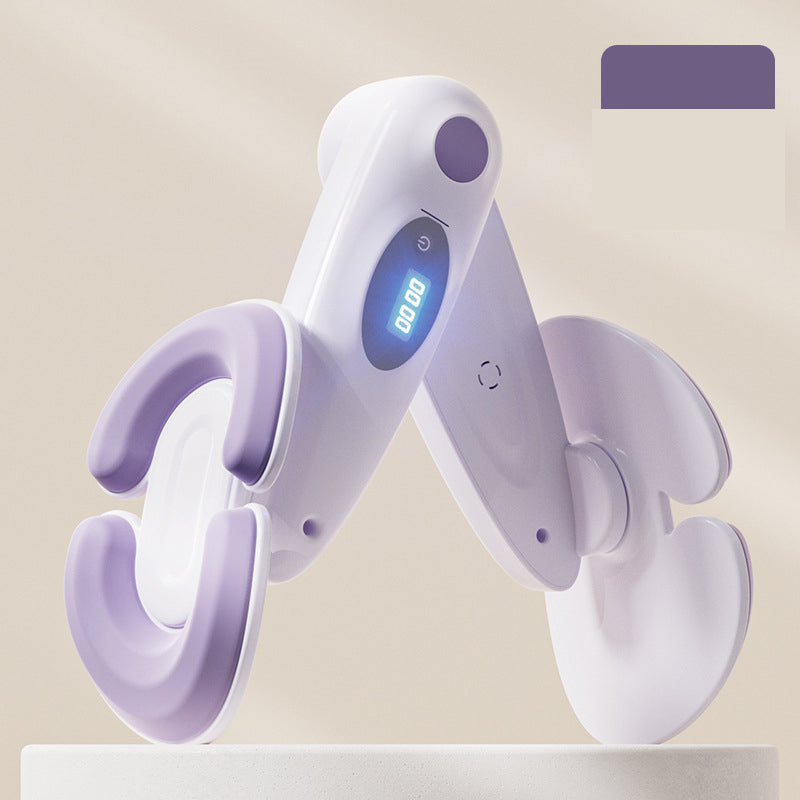 Purple Smart Kegel & Thigh Master with Digital Counter - Adjustable Pelvic Floor Trainer for Women's Home Workout