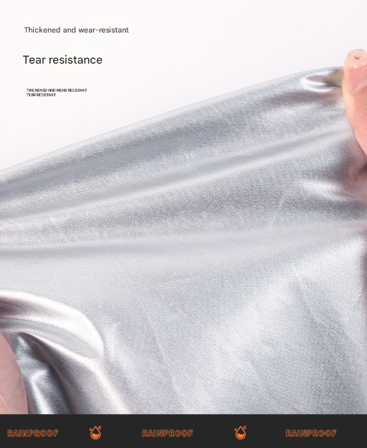 Size M Black And Orange All-Weather 210D Bicycle Cover - Waterproof & UV-Proof Outdoor Bike Protector with Lock Hole & Storage Bag