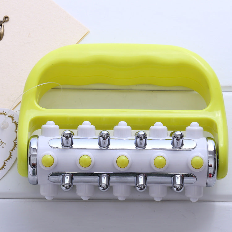 Blue Ergonomic Body Roller Massager - Handheld Deep Tissue Tool for Muscle Relief and Fascia Release