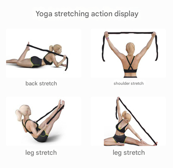 Pink and Blue 9-Loop Yoga Stretch Strap - Numbered Band for Flexibility and Physical Therapy