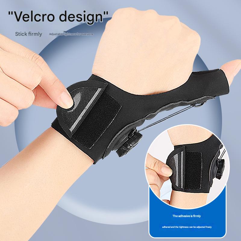 Black Adjustable Thumb Brace with Dial System - Wrist & Thumb Stabilizer for Pain Relief