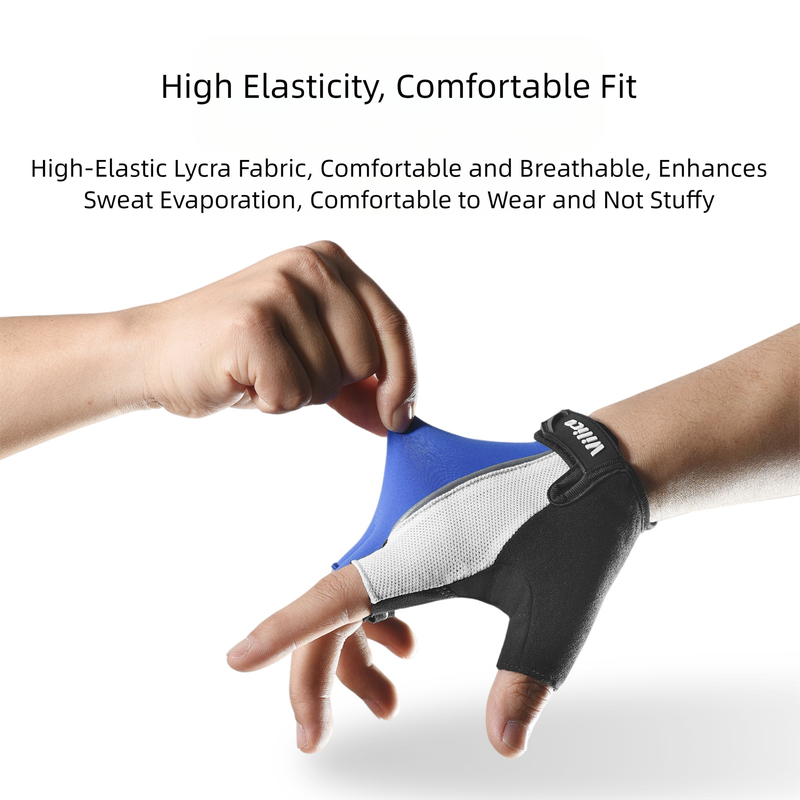 Size M Red Padded Half-Finger Cycling Gloves - Breathable Shock-Absorbing Workout Gloves for Gym & Fitness