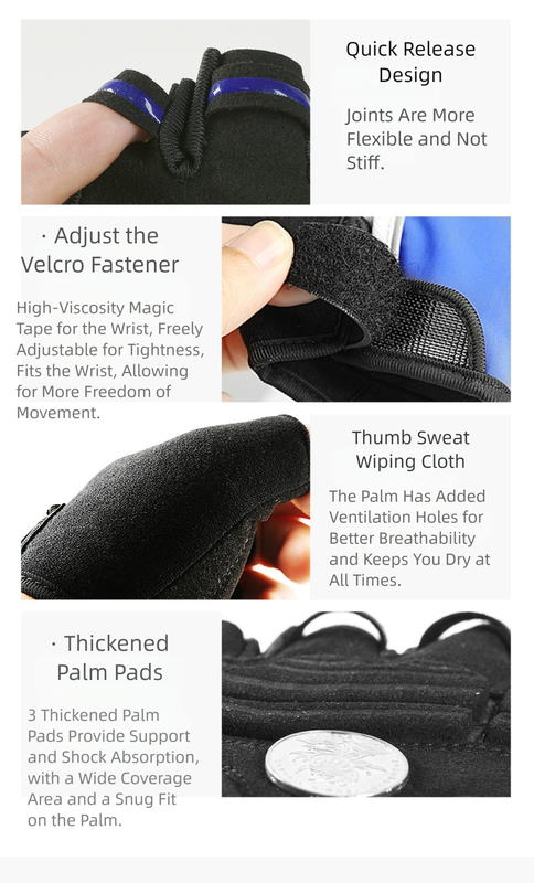 Size L Red Padded Half-Finger Cycling Gloves - Breathable Shock-Absorbing Workout Gloves for Gym & Fitness