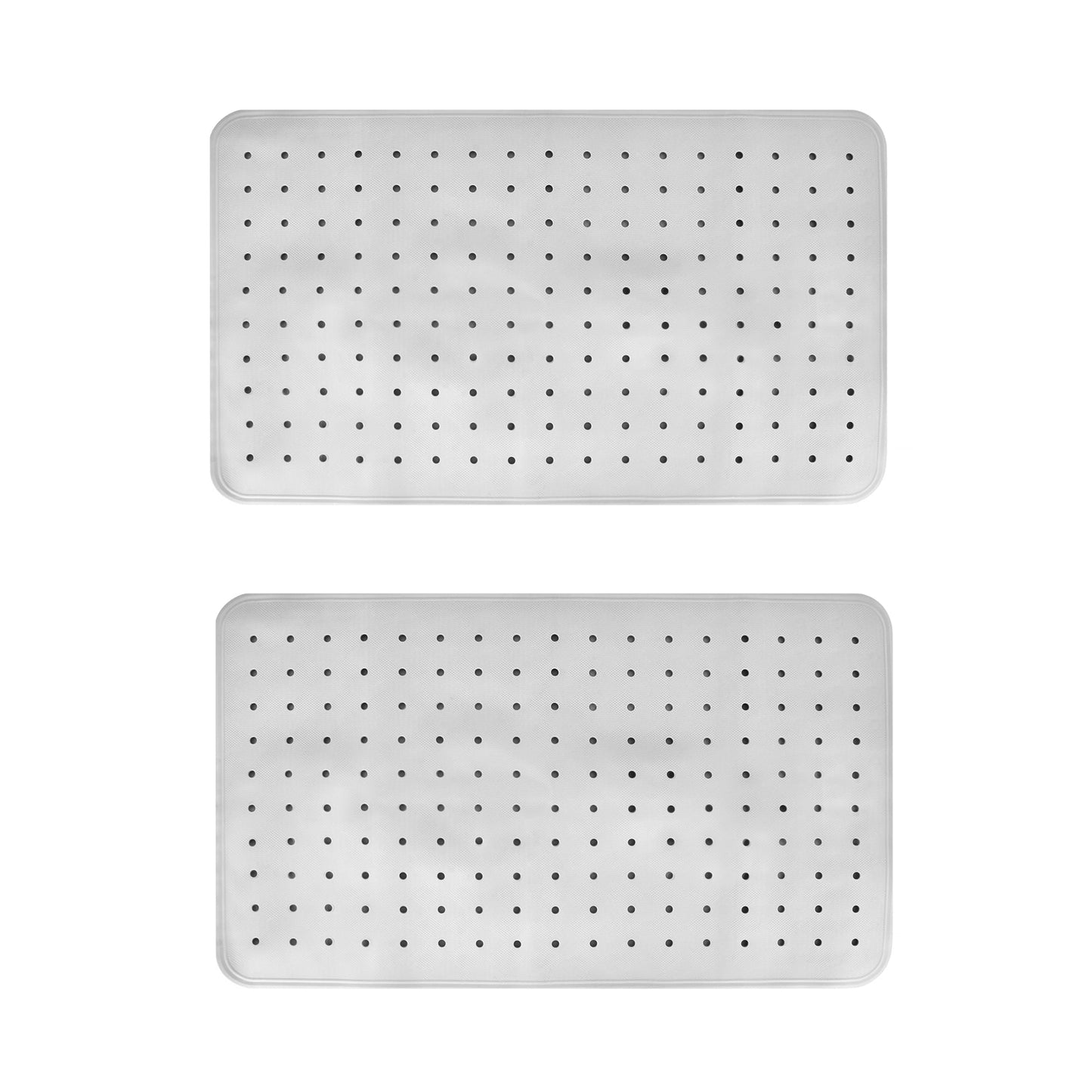 2Pack 70×40 cm Anti‑Slip Grip Shower Mat Quick‑Dry Bath Mat with 100+ Suction Cups
